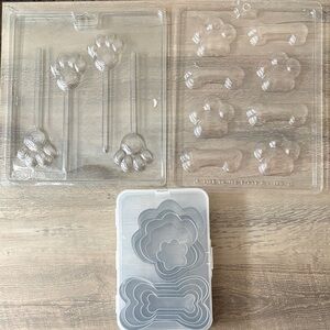 Paw and Bone Candy Molds and Cookie Cutters